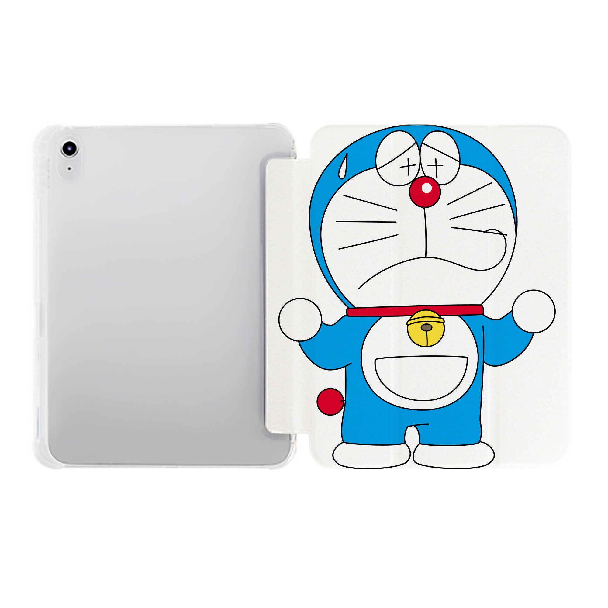 （画像用） ドラえもん Doraemon IPad ケース ペン収納付き 三つ折りスタンド PUレザー×シリコン 対応機種9.5/10.5/10.9インチ